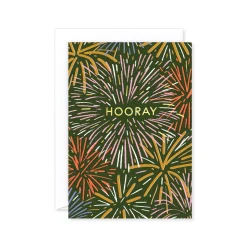 Hooray Fireworks Greeting Card