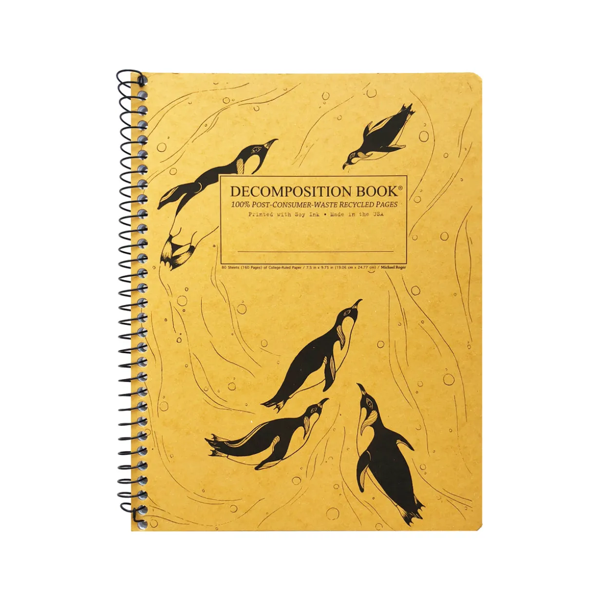 King Penguins Large Spiral Notebook
