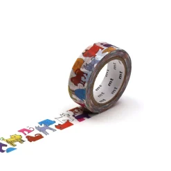 Lisa Larson Colourful Dog Washi Tape Single Roll