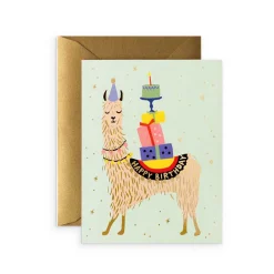 Llama Birthday Greeting Card