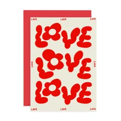 Love Love Love Greeting Card