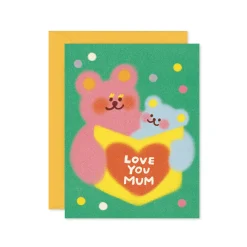 Love You Mum Bears Greeting Card