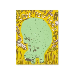 Love You Tons Hippo Greeting Card
