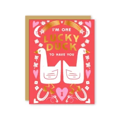 Lucky Duck Greeting Card