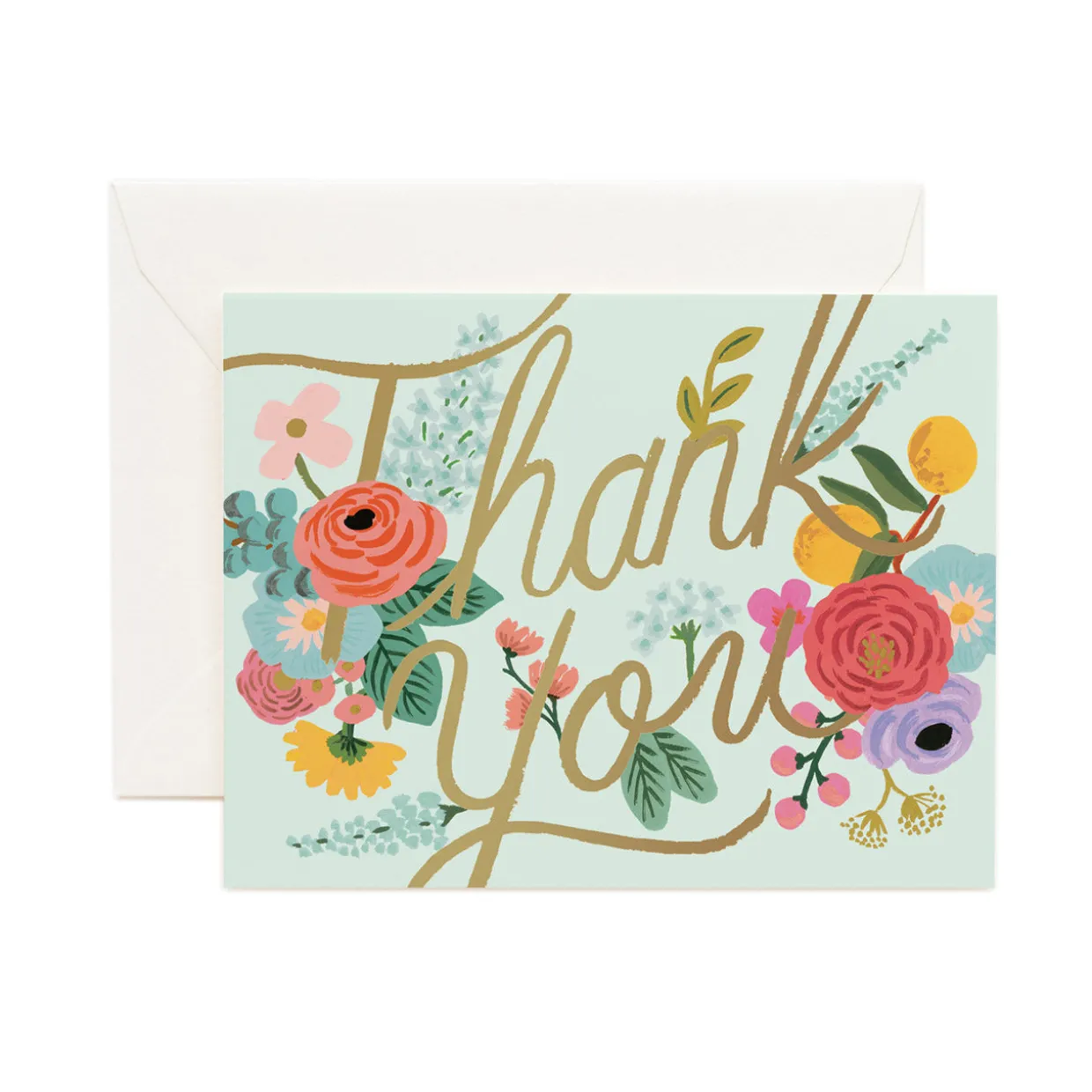 Mint Garden Thank You Greeting Card