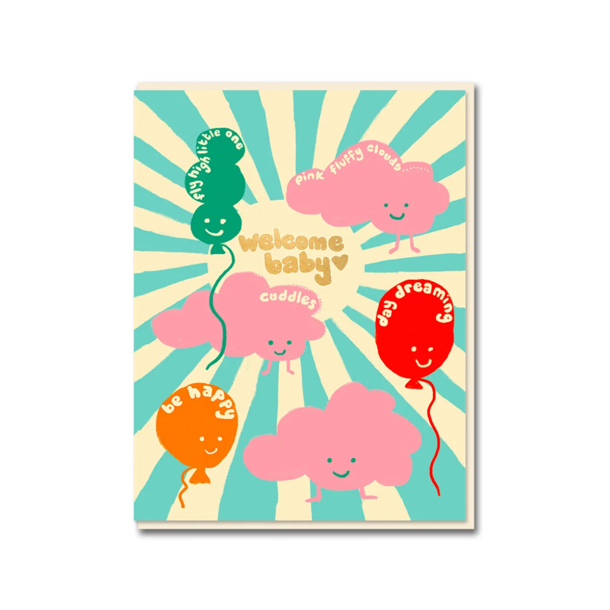 New Baby Clouds Greeting Card