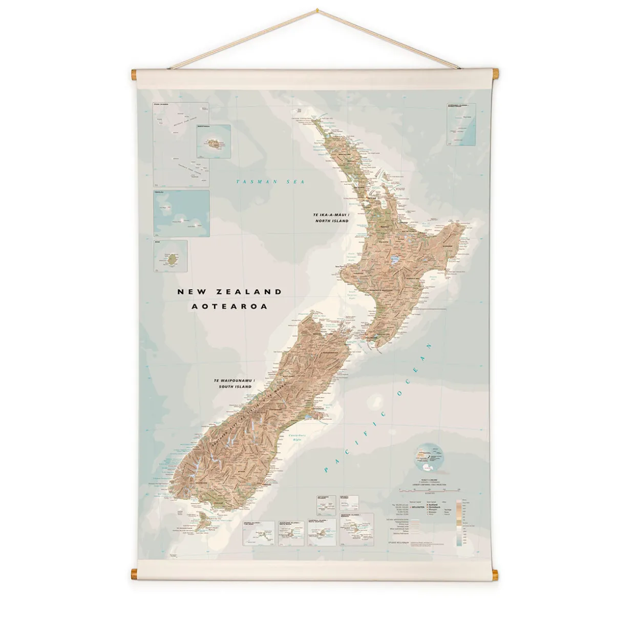 New Zealand / Aotearoa Canvas Map