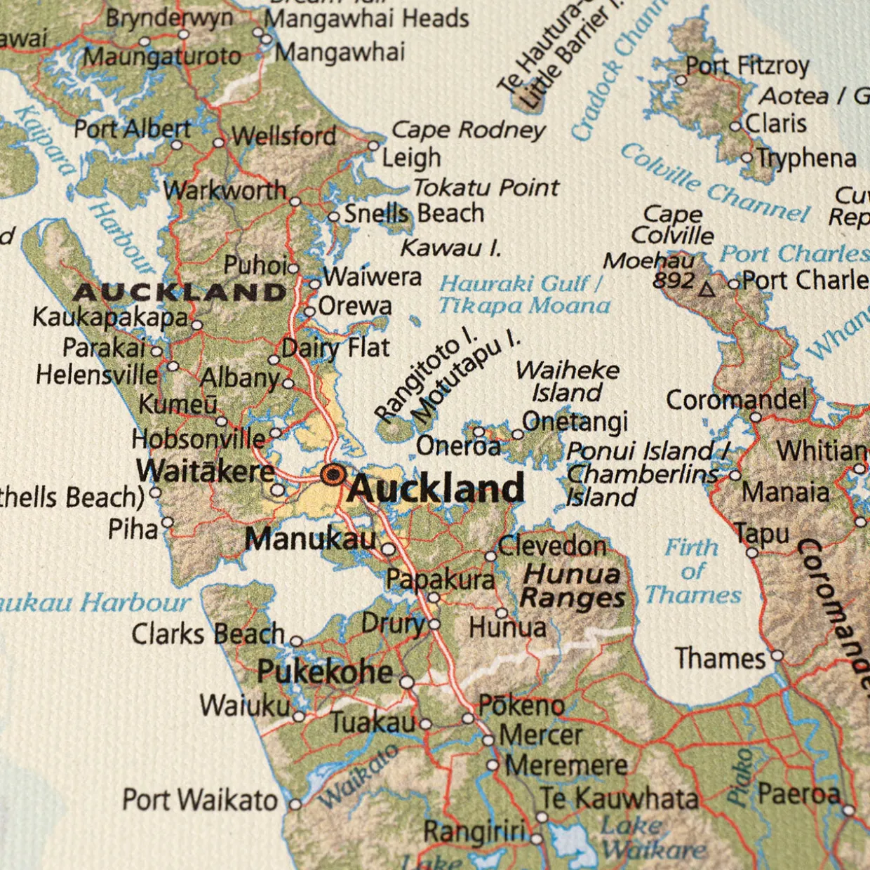 New Zealand / Aotearoa Canvas Map