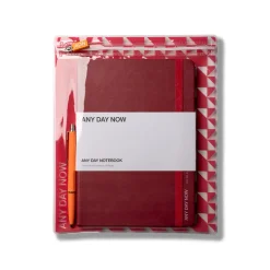 Notebook, Pen and Pouch Gift Set Plum & Orange