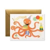 Octopus Birthday Greeting Card
