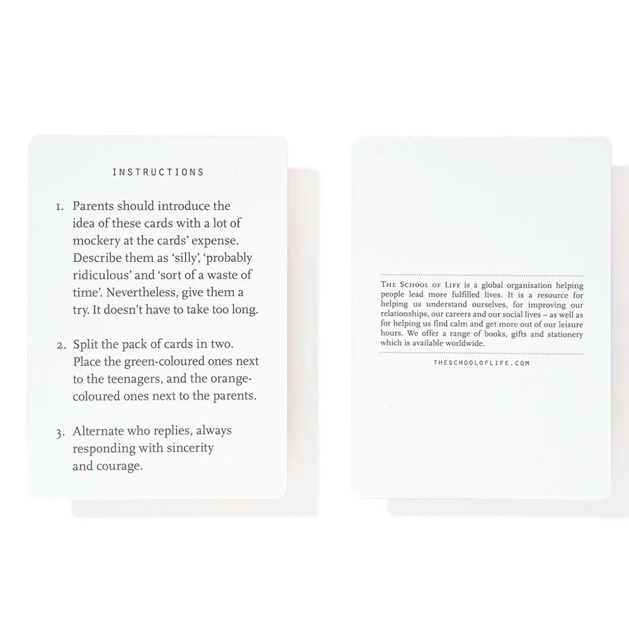 Parents & Teenagers Prompt Cards