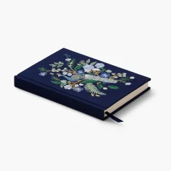 Peacock Embroidered Fabric Journal