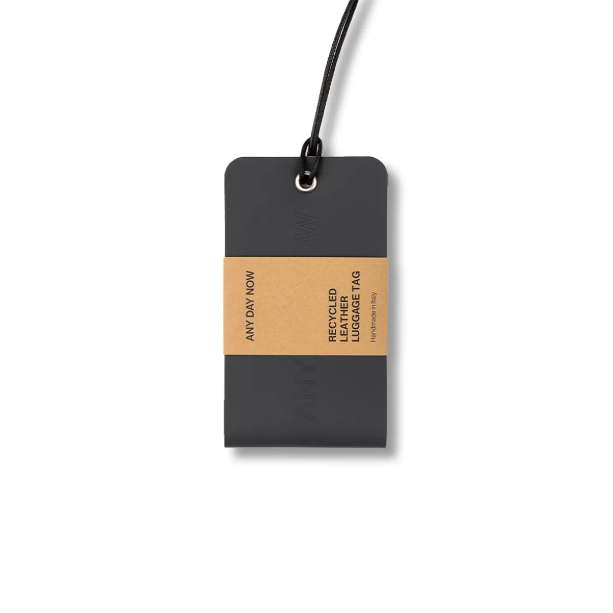 Recycled Leather Luggage Tag