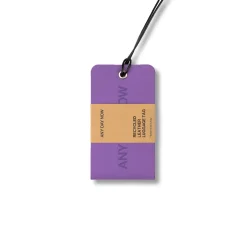 Recycled Leather Luggage Tag