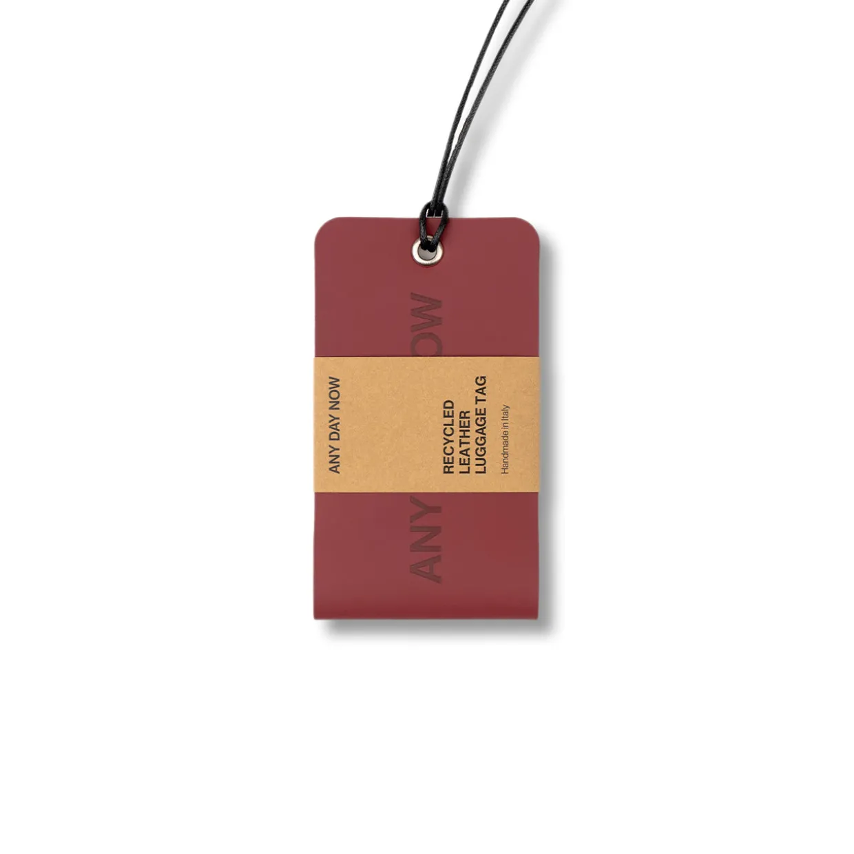 Recycled Leather Luggage Tag