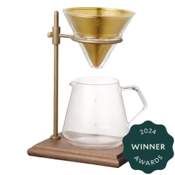 SCS Brass Pourover Coffee Stand Set
