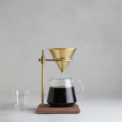SCS Brass Pourover Coffee Stand Set