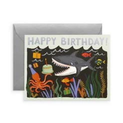 Shark Birthday Greeting Card