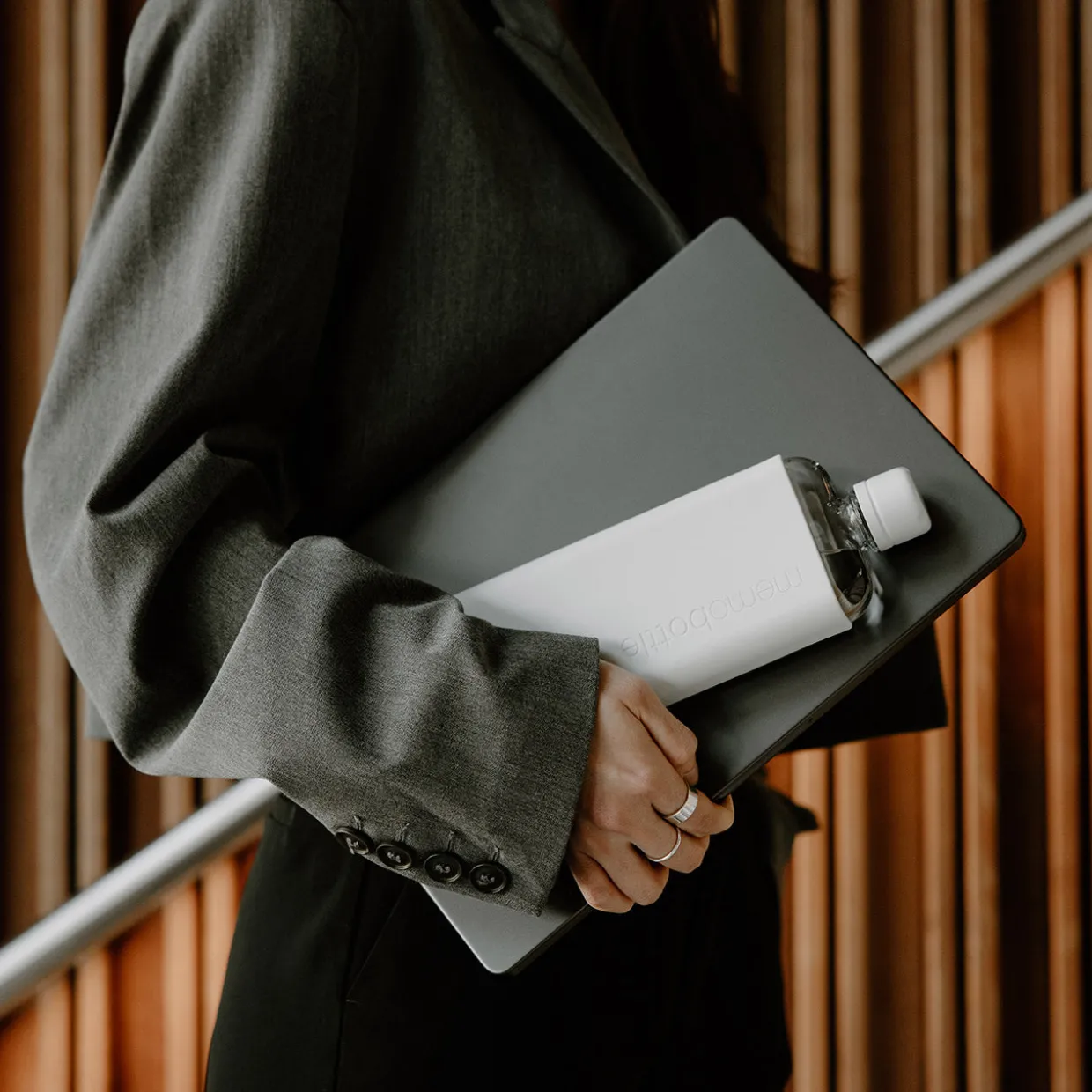 Slim Drink Bottle with Cool Grey Sleeve Bundle