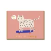 Snow Leopard Birthday Greeting Card