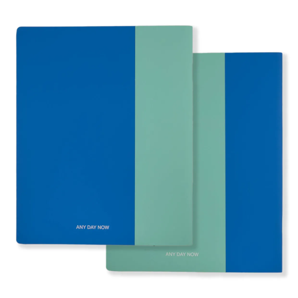 Soft Touch Notebooks Set of 2 Ruled A4 Cropped Mint and Blue