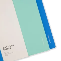 Soft Touch Notebooks Set of 2 Ruled A4 Cropped Mint and Blue