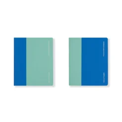 Soft Touch Notebooks Set of 2 Plain A6 Cropped Blue and Mint