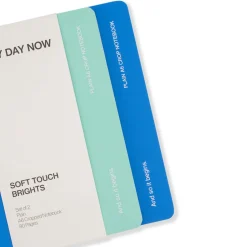 Soft Touch Notebooks Set of 2 Plain A6 Cropped Blue and Mint