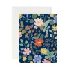 Strawberry Fields Navy Greeting Card