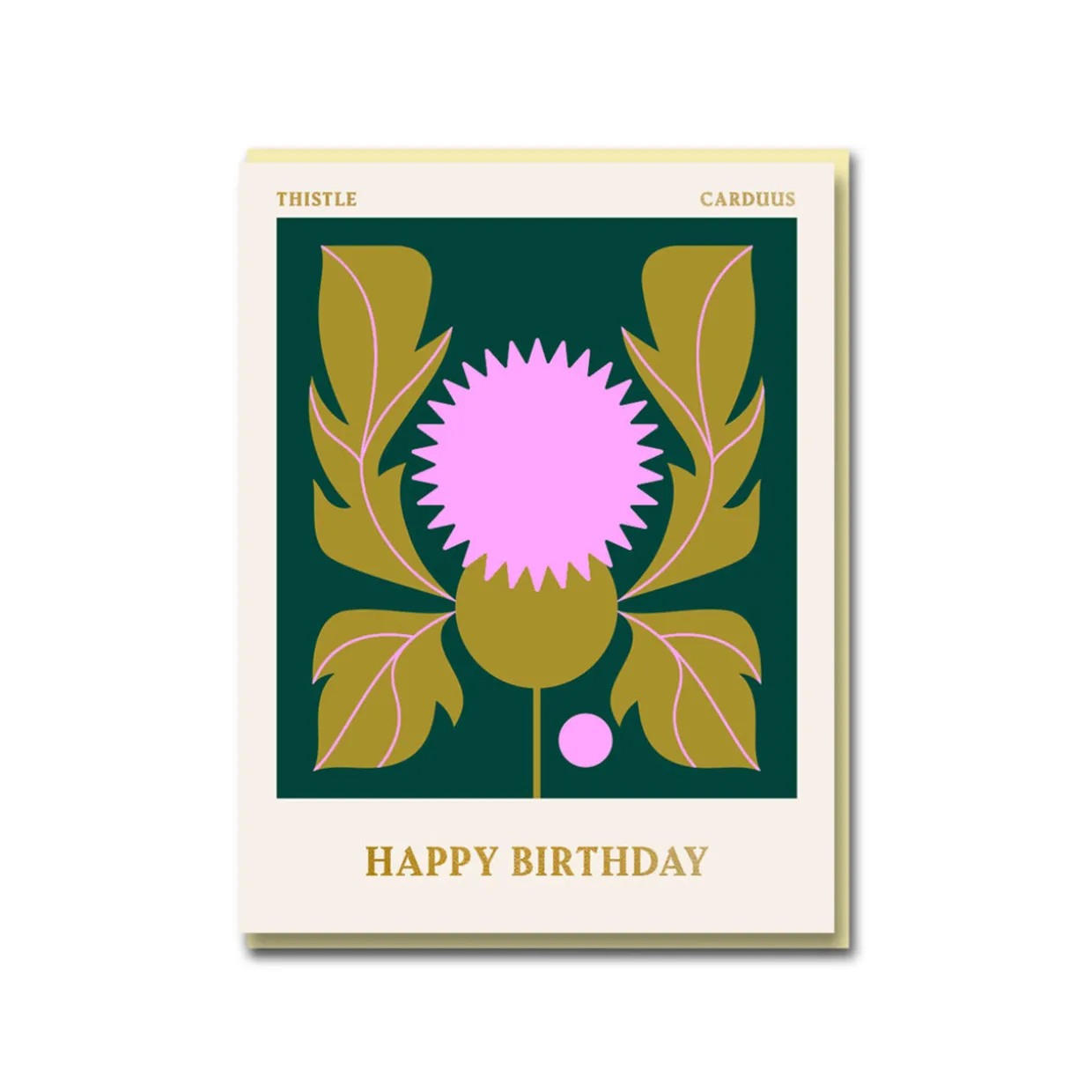 Thistle Happy Birthday Greeting Card