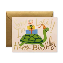 Turtle Belated Birthday Greeting Card
