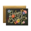 Vintage Blossoms Birthday Greeting Card
