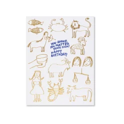 Zodiac Birthday Card